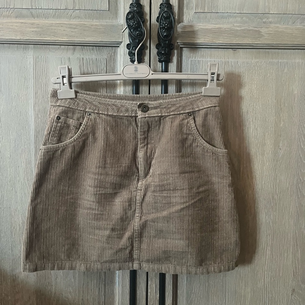 Brown Corduroy Skirt